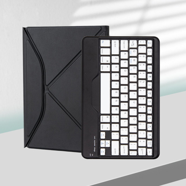Z102B Pen Slot Bluetooth Keyboard Leather Tablet Case - iPad 10.2 2021/2020/2019 (Black)