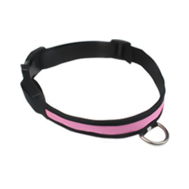 Adjustable 3-Mode LED Flashing Dog Collar, Size: M (Random Color Delivery)