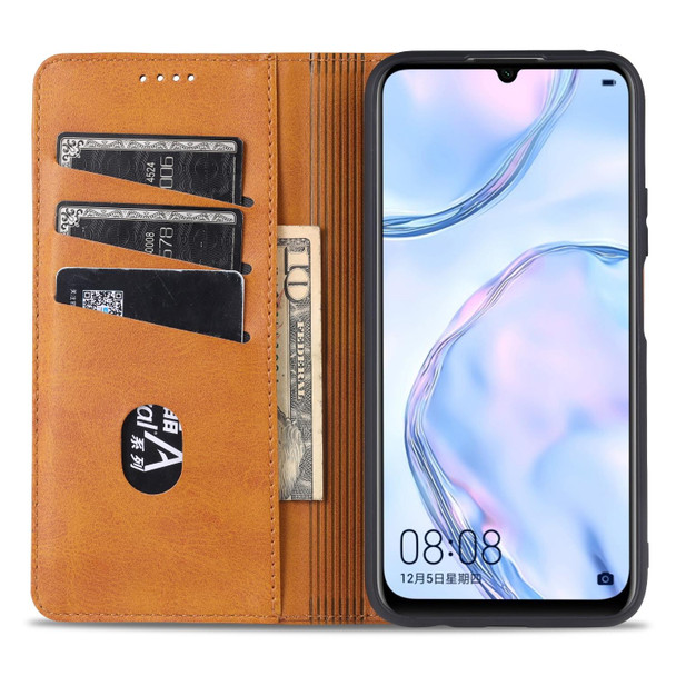 Huawei Enjoy 20 Pro / Enjoy Z 5G AZNS Magnetic Calf Texture Horizontal Flip Leather Case with Card Slots & Holder & Wallet(Light Brown)