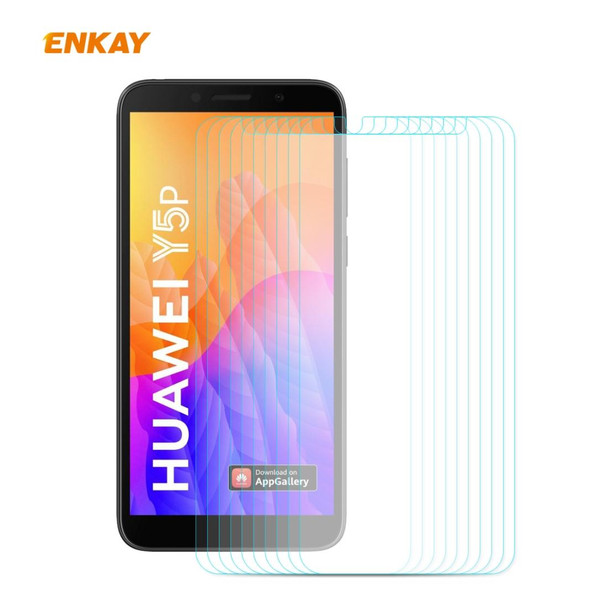 Huawei Y5p 10 PCS ENKAY Hat-Prince 0.26mm 9H 2.5D Curved Edge Tempered Glass Film