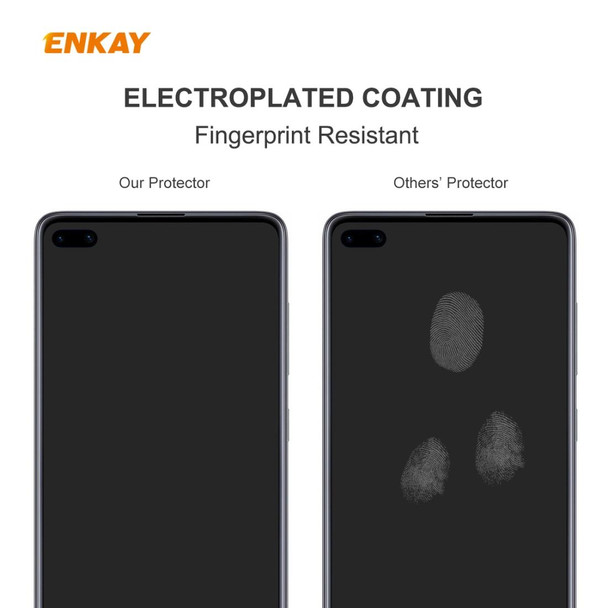 Huawei P40 2 PCS ENKAY Hat-Prince 0.26mm 9H 2.5D Curved Edge Tempered Glass Film