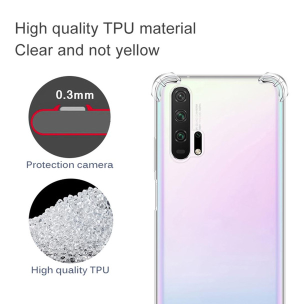 Huawei Nova 6 (4G/5G) Four-Corner Anti-Drop Ultra-Thin Transparent TPU Phone Case(Transparent)