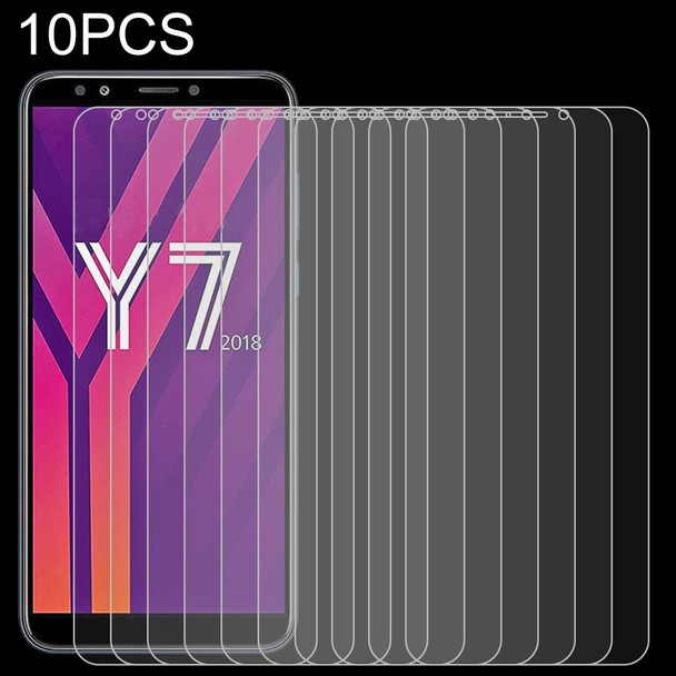 10 PCS 0.26mm 9H 2.5D Tempered Glass Film for Huawei Y7 2018