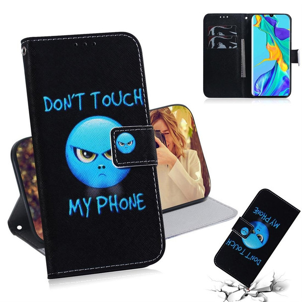 Anger Pattern Coloured Drawing Horizontal Flip Leatherette Case for Huawei P30 Pro, with Holder & Card Slots & Wallet