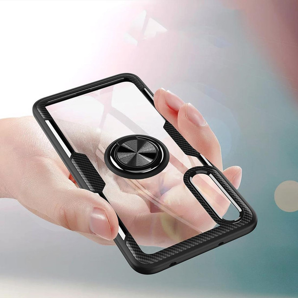 Scratchproof TPU + Acrylic Ring Bracket Protective Case - Huawei P20 Pro(Black)