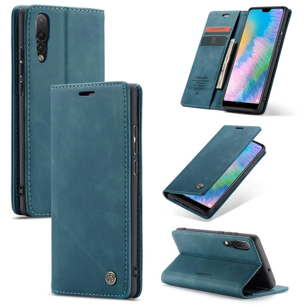 CaseMe-013 Detachable Multifunctional Horizontal Flip Leatherette Case with Card Slot & Holder for Huawei P20 Pro(Blue)