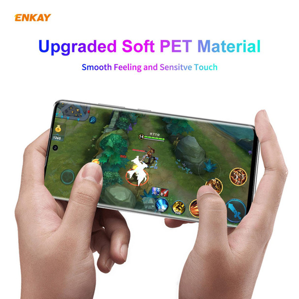 Huawei Nova 8 5 PCS ENKAY Hat-Prince 3D Full Screen PET Curved Hot Bending HD Screen Protector Soft Film Support Fingerprint Unlock