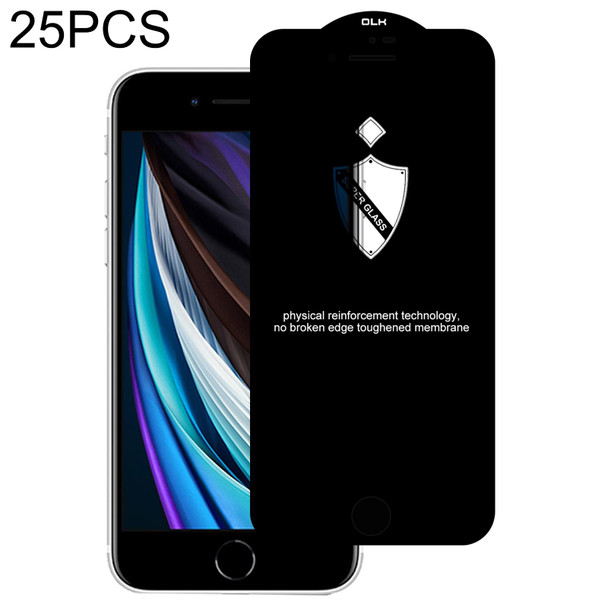 25 PCS Shield Arc Tempered Glass Film - iPhone SE 2022 / 2020 / 8 / 7