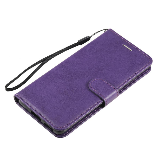 Huawei Mate 40 Solid Color Horizontal Flip Protective Leather Case with Holder & Card Slots & Wallet & Photo Frame & Lanyard(Purple)