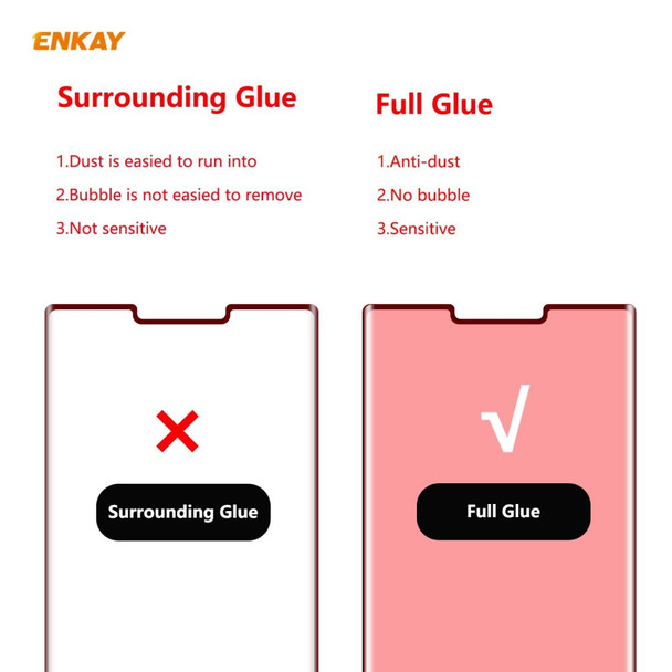 Huawei Mate 30 Pro ENKAY Hat-Prince 0.26mm 9H 3D Full Glue Explosion-proof Full Screen Curved Heat Bending Tempered Glass Film