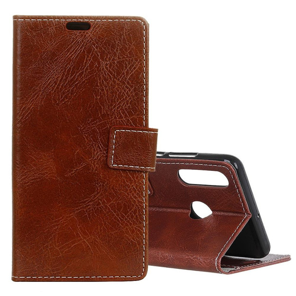 Retro Crazy Horse Texture Horizontal Flip Leather Case for Huawei P30 Lite, with Wallet & Holder & Card Slots & Photo Frame (Brown)