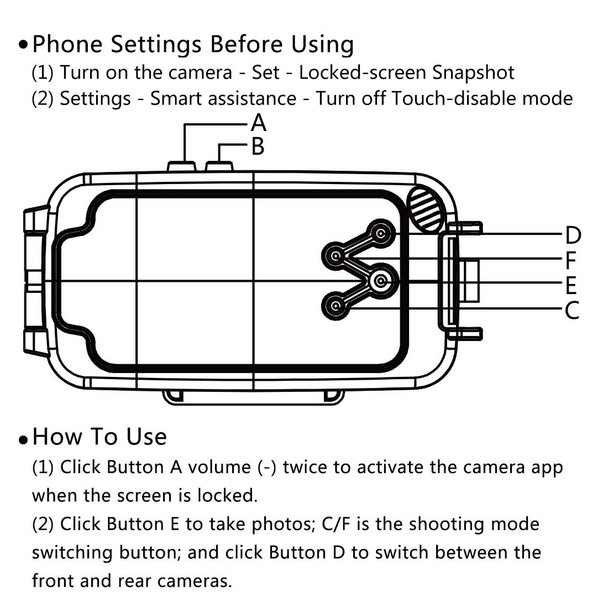 PULUZ PULUZ 40m/130ft Waterproof Diving Case for Huawei P20 Pro, Photo Video Taking Underwater Housing Cover(White)