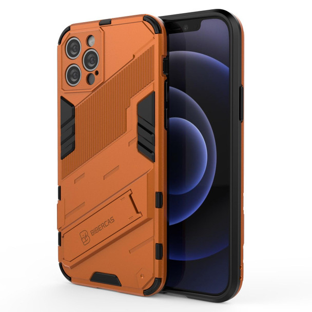 Punk Armor 2 in 1 PC + TPU Shockproof Case with Invisible Holder - iPhone 12 Pro(Orange)