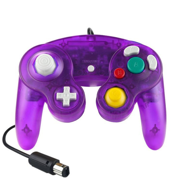 5 PCS Single Point Vibrating Controller Wired Game Controller - Nintendo NGC(Transparent Purple)