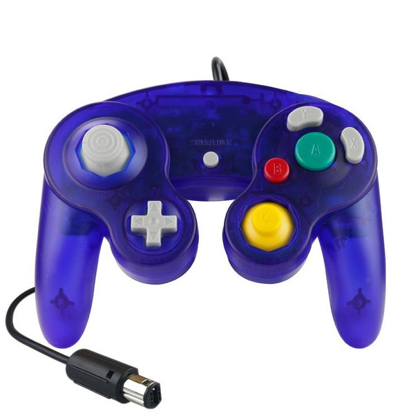 5 PCS Single Point Vibrating Controller Wired Game Controller - Nintendo NGC(Transparent Blue)