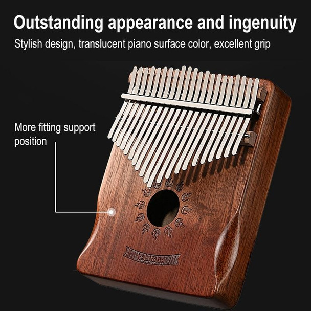 17 Tone Acacia Wood Thumb Piano Kalimba Musical Instruments(Brown-Cat)