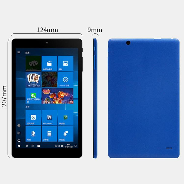 HSD8001 Tablet PC, 8 inch, 2GB+64GB, Windows 10, Intel Atom Z8300 Quad Core, Support TF Card & HDMI & Bluetooth & Dual WiFi(Black)