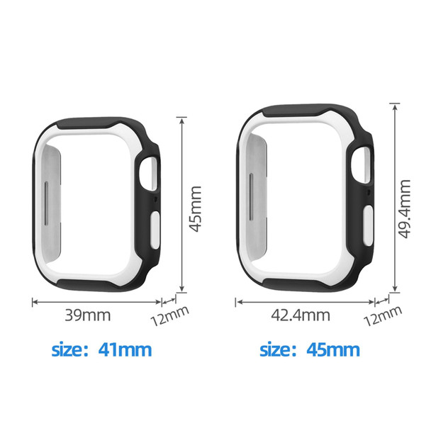 Detachable Two-color Watch Case - Apple Watch Series 7 41mm / 6&SE&5&4 40mm(Warm Grey Light Apricot)