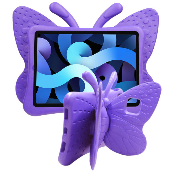 Butterfly Bracket Style EVA Children Shockproof Protective Case - iPad Air 2022 / 2020 10.9(Purple)