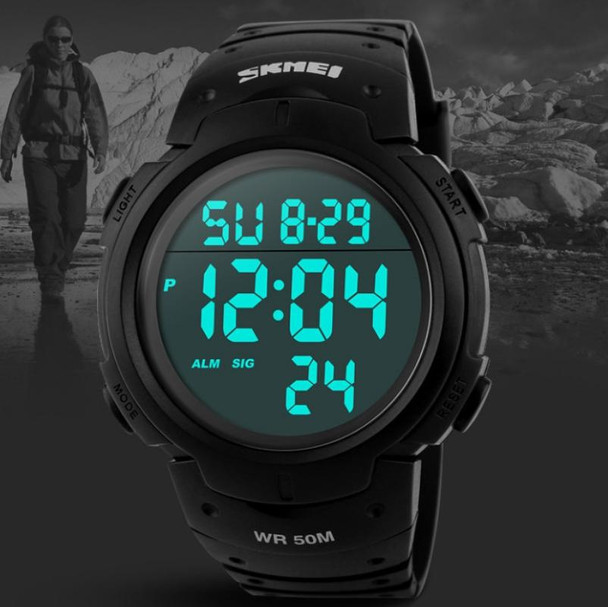 SKMEI 1068 Men Waterproof Outdoor Sports Digital Watch Student Fashion Watch(ArmyGreen)