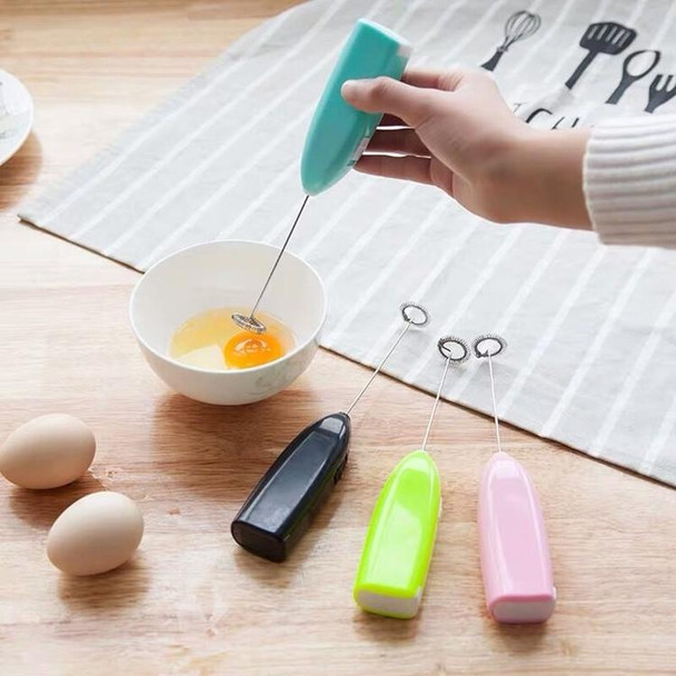 5 PCS Electric Handheld Home Kitchen Egg Beater Mini Stainless Steel Egg Coffee Milk Tea Blender(Green)