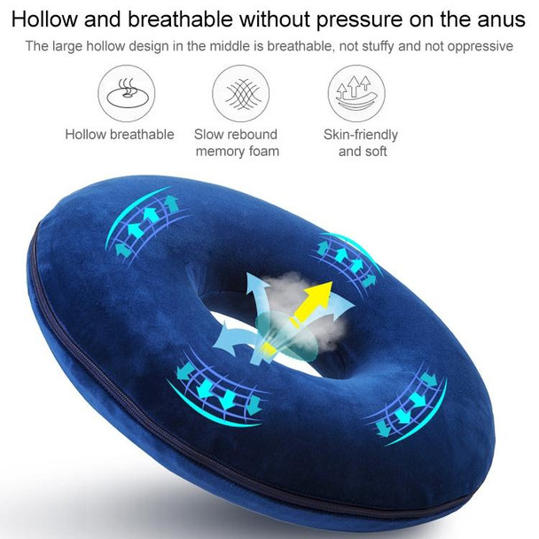 Anti-Decubitus Cushion Memory Foam Circle Chair Cushion(Blue)