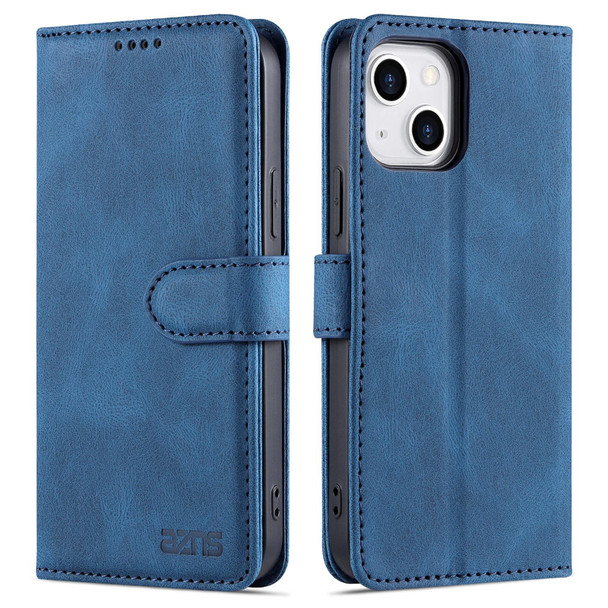 AZNS Dream Second Generation Skin Feel PU+TPU Horizontal Flip Leatherette Phone Case - iPhone 14(Blue)