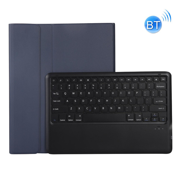 A12B Bluetooth 3.0 Ultra-thin Detachable Bluetooth Keyboard Leatherette Tablet Case for iPad Pro 12.9 inch 2018, with Pen Slot & Holder(Dark Blue)