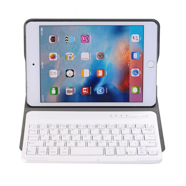 A05 Bluetooth 3.0 Ultra-thin ABS Detachable Bluetooth Keyboard Leatherette Tablet Case for iPad mini 5, with Holder(Rose Gold)