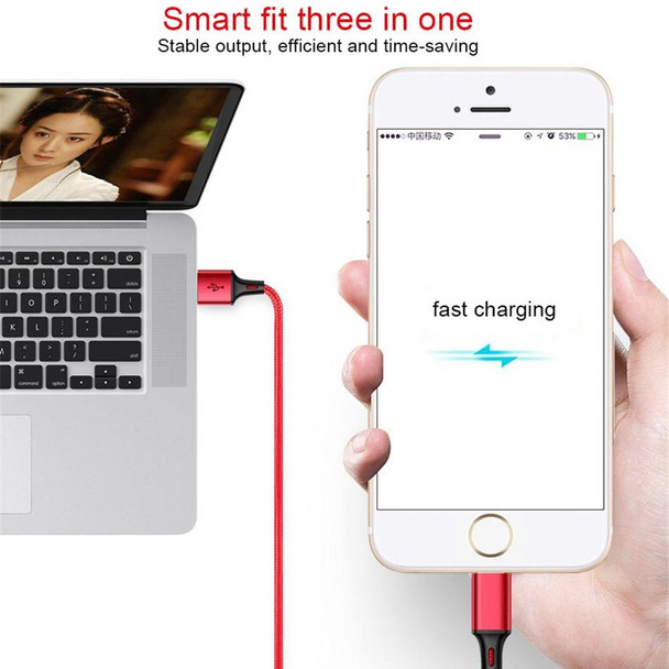 2 In 1 8 Pin + Magnetic Charging Base Multi-function Charging Cable, Length: 1m (Blue)