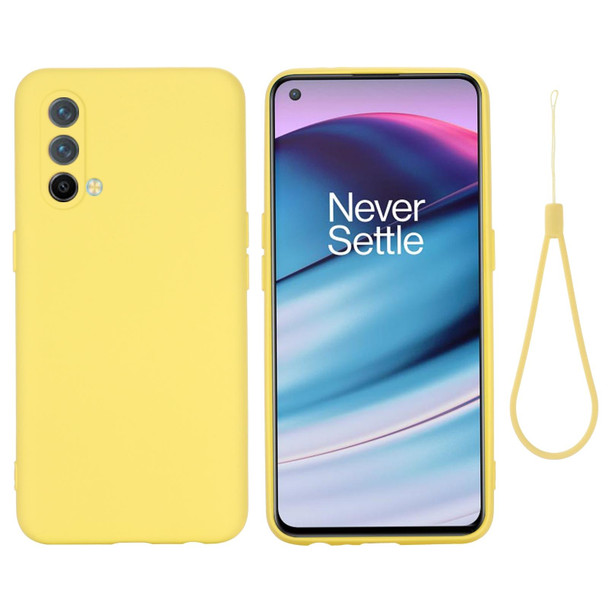 Pure Color Liquid Silicone Shockproof Full Coverage Case - OnePlus Nord CE 5G(Yellow)