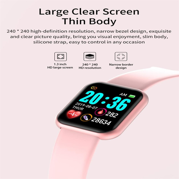 D20 1.3inch IPS Color Screen Smart Watch IP67 Waterproof,Support Call Reminder /Heart Rate Monitoring/Blood Pressure Monitoring/Sedentary Reminder(Silver)