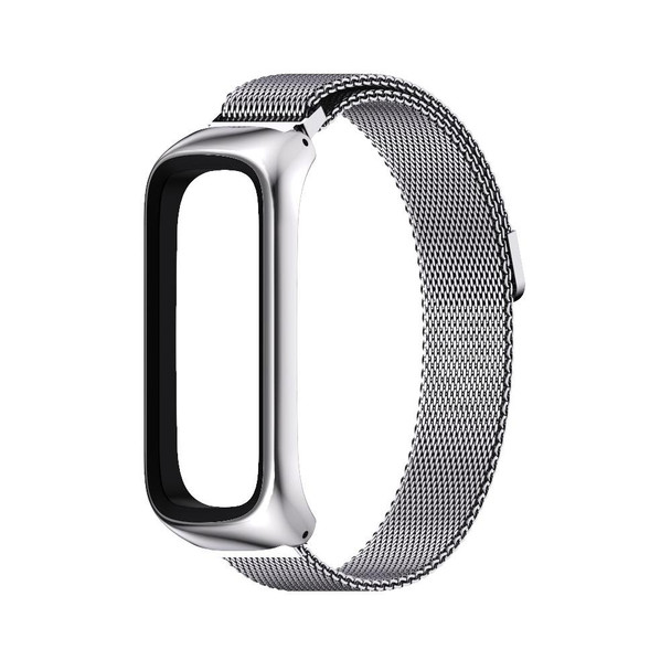 Samsung Galaxy Fit 2 MIJOBS Milan Magnetic Stainless Steel Watch Band(Silver)