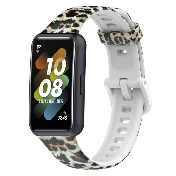 Huawei Band 7 TPU Watch Band(Brown Leopard Print)