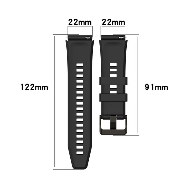 Honor Magic Watch 22mm Vertical Silicone Watch band(Black)