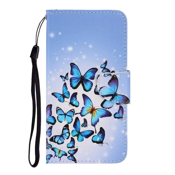 Huawei Y5p 3D Colored Drawing Horizontal Flip PU Leather Case with Holder & Card Slots & Wallet(Multiple Butterflies)