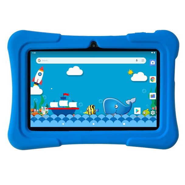 Pritom K7 Kids Education Tablet PC, 7.0 inch, 1GB+16GB, Android 10 Allwinner A50 Quad Core CPU, Support 2.4G WiFi / Bluetooth / Dual Camera, Global Version with Google Play(Blue)