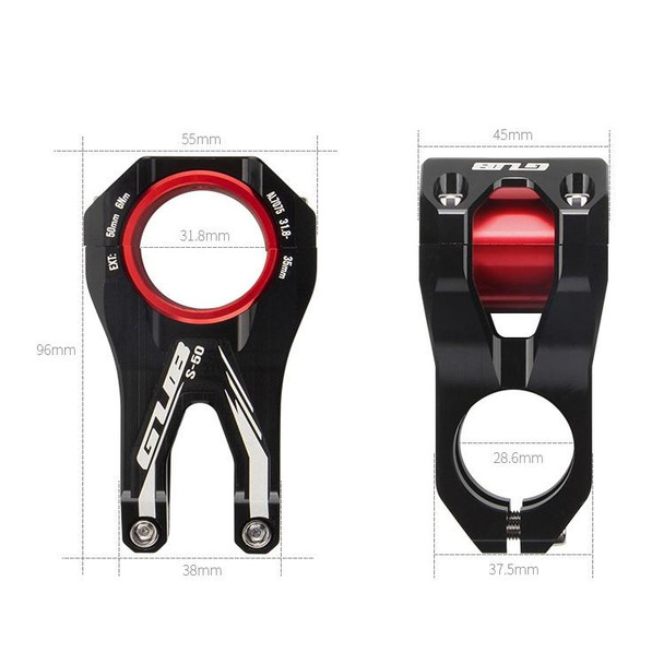 GUB S-50 31.8mm - 35mm Aluminum Alloy Bike Stem