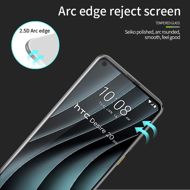 HTC Desire 20 Pro PINWUYO 9H 2.5D Full Screen Tempered Glass Film(Black)