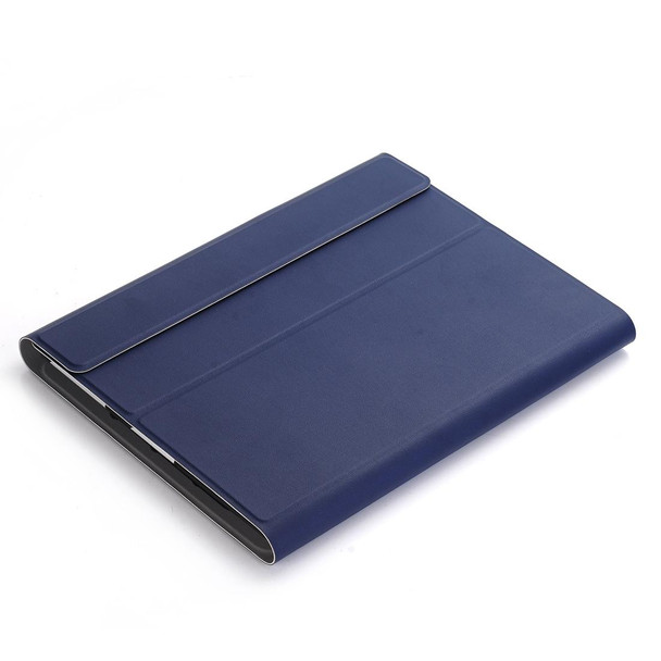 A02 for iPad 4 / 3 / 2 Universal Ultra-thin ABS Horizontal Flip Tablet Case + Bluetooth Keyboard(Blue)