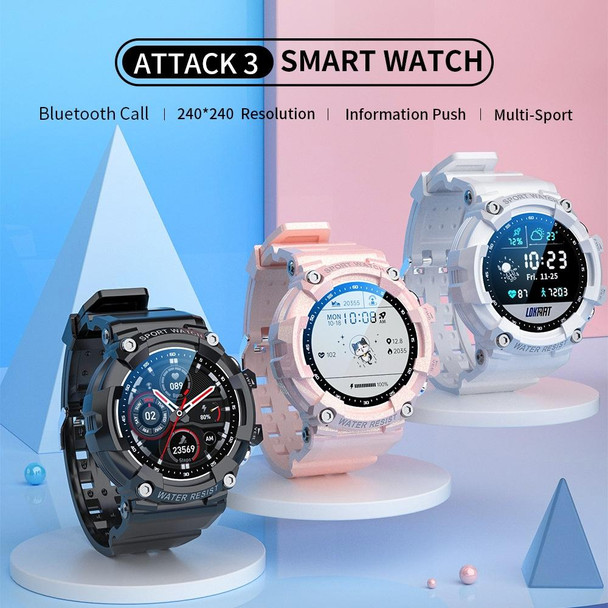 LOKMAT ATTACK 3 1.28 inch TFT Screen Sports Fitness Smart Watch, Support Bluetooth Call (Black)