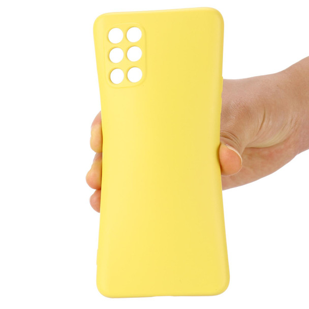 OnePlus 8T / 8T+ 5G Pure Color Liquid Silicone Shockproof Full Coverage Case(Yellow)