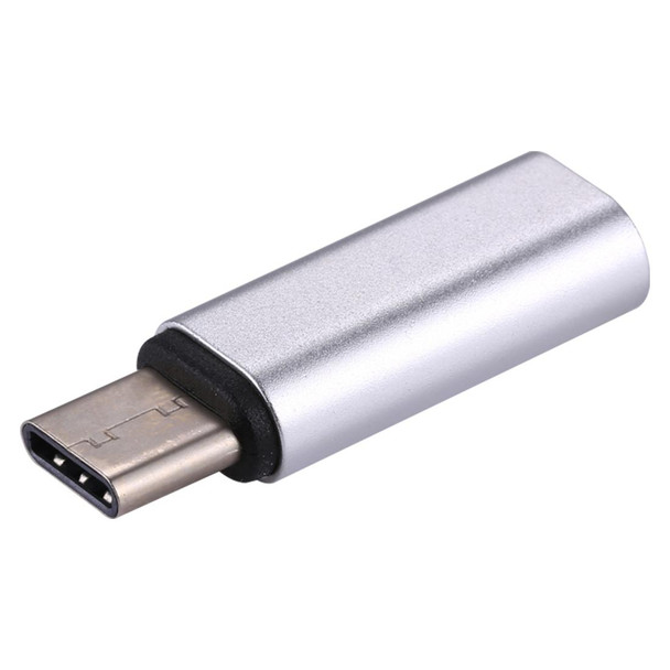 8 Pin Female to USB-C / Type-C Male Metal Shell Adapter, - Galaxy S8 & S8 + / LG G6 / Huawei P10 & P10 Plus / Oneplus 5 / Xiaomi Mi6 & Max 2 and other Smartphones(Silver)