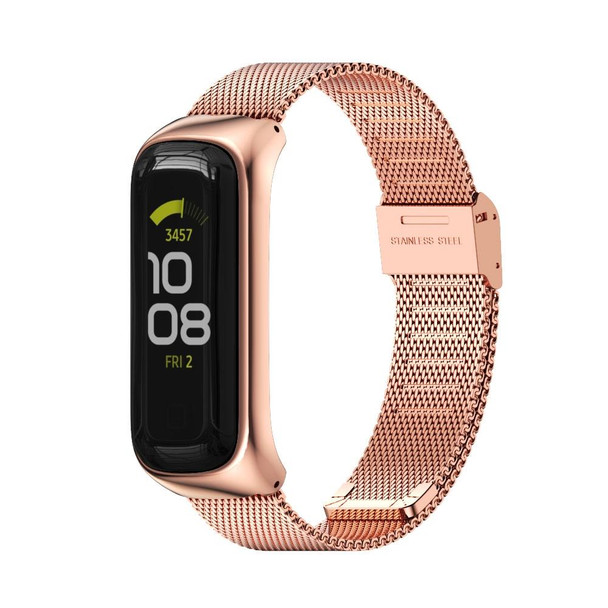 Samsung Galaxy Fit 2 MIJOBS Milan Buckle Stainless Steel Watch Band(Rose Gold)