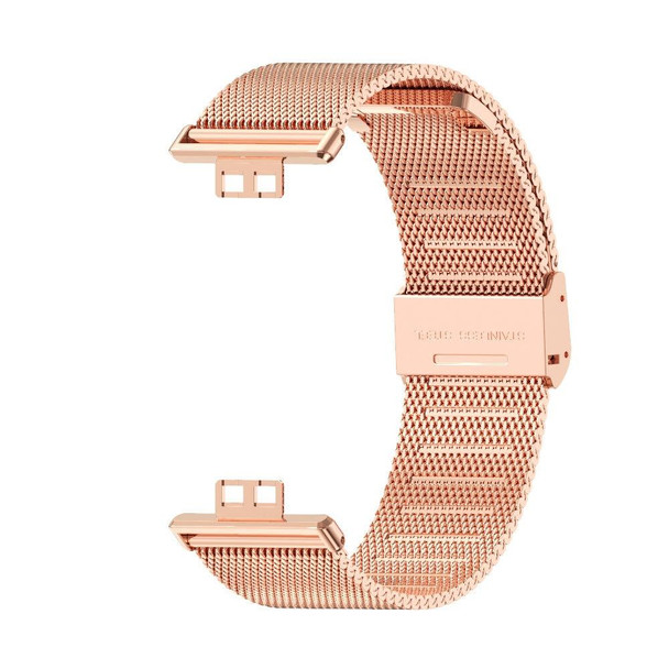 Huawei Watch Fit Mijobs Milan Buckle Stainless Steel Watch Band(Rose Gold)