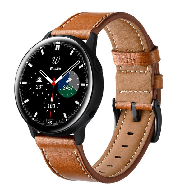 Samsung Galaxy Watch 46mm Leather Watch Band(Brown)