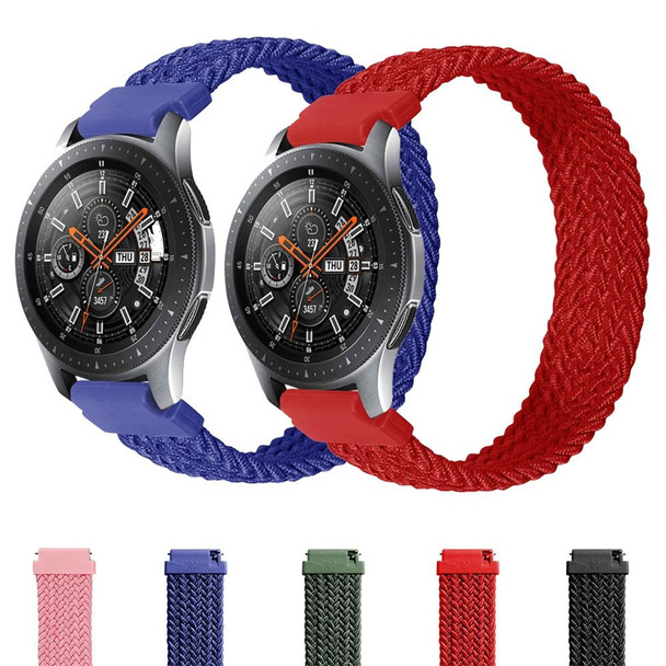 20mm Universal Nylon Weave Watch Band (Colorful Black)