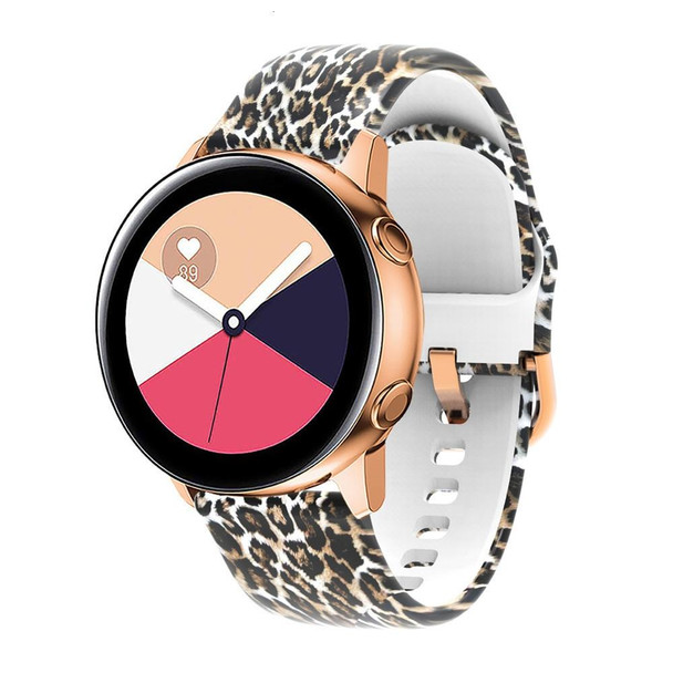 Samsung Galaxy Watch 42mm Silicone Printing Watch Band(Brown Leopard)