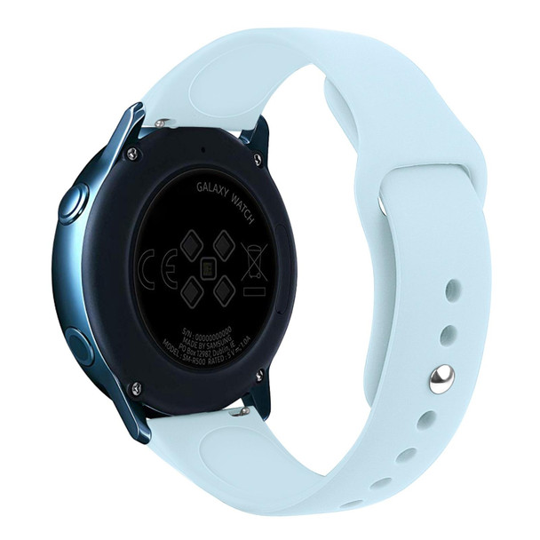 Samsung Galaxy Watch Active2 Bluetooth Version 44mm Smart Watch Solid Color Silicone Watch Band, Size:L (Light Blue)