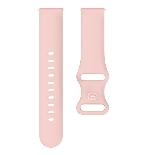 22mm - Samsung Galaxy Watch Active 3 45mm Butterfly Buckle Silicone Watch Band(Pink)